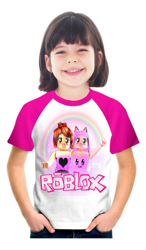 Camiseta Roblox Vitória Mineblox Meninas Pink Menina Roblox